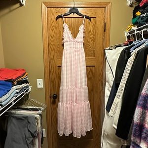 Vici pink gingham sun dress